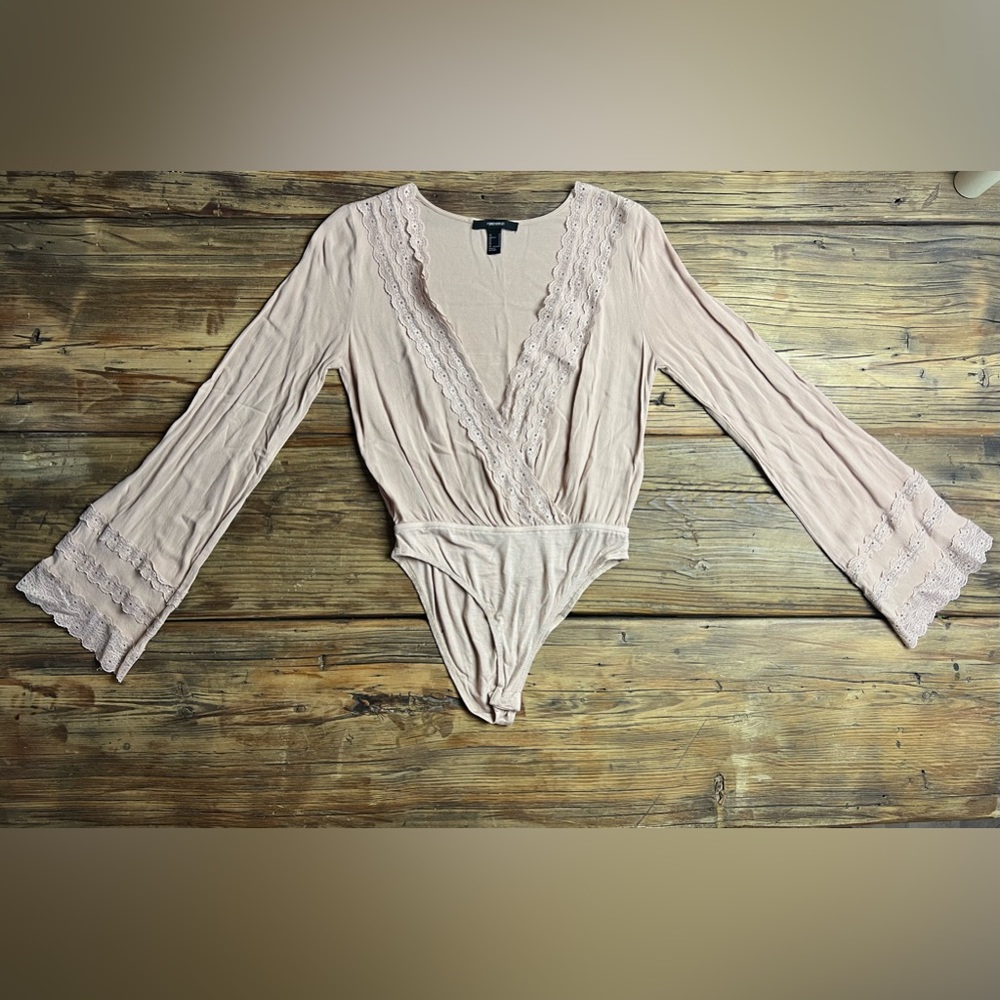 V Low Cut Bell Sleeve Bodysuit